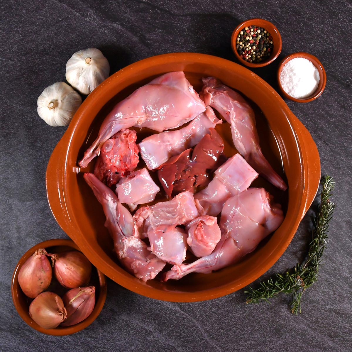 CONEJO FRESCO ENTERO O CORTADO